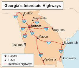 This map shows Georgia’s interstate highways.

The best conclusion that can be drawn from the map