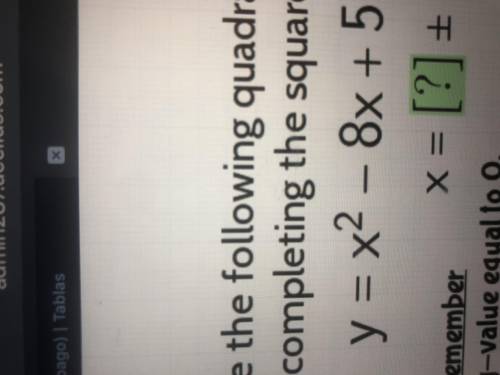 Solve the following quadratic