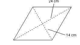 What is the area of the following rhombus?