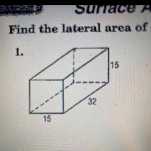 What is the lateral area of this prism someone please answer