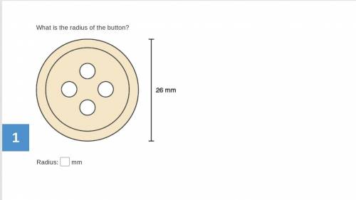 What is the radius of the button? 26 millimeters
