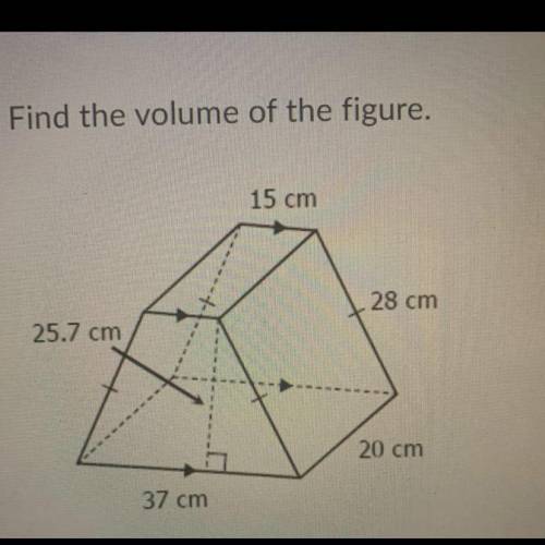 ￼ ￼find the volume of the figure please.