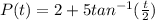 P(t) = 2 + 5tan^{-1}(\frac{t}{2} )