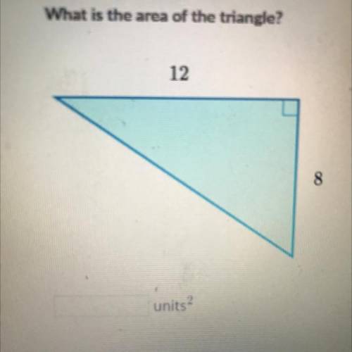 What is the are of the triangle?