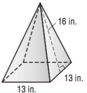Find the surface area of the triangular pyramid