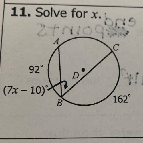 Solve for x NEED HELP