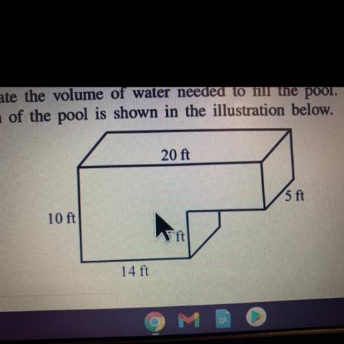 A homeowner is building a swimming pool and needs to

calculate the volume of water needed to fill