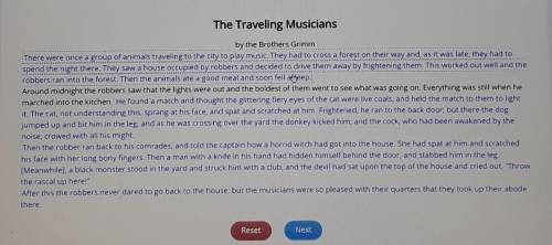 The Traveling Musicians by the Brothers Grimm There were once a group of animals trece ing to the c