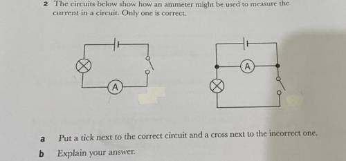 The circuit below show how an ammeter might be used..... pls answer