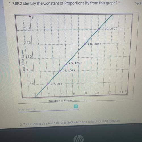 Identify the constant of proportionality from this graph