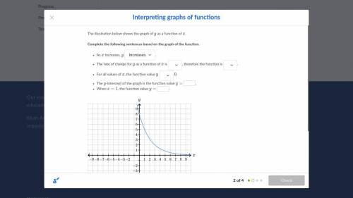 Help! Complete the following sentences based on the graph of the function.