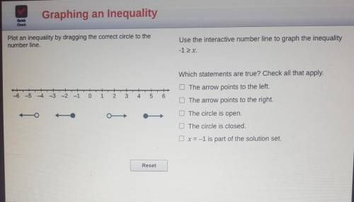 PLEASE HELP NO LINKS THANKS Plot an inequality by dragging the correct circle to the number line. U