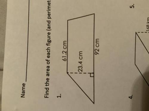 Find the area of the figure (and the perimeter when indicated)