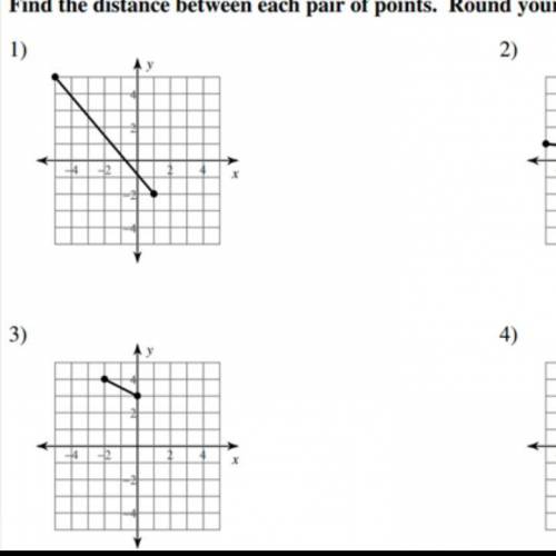 Can you help me find the distance between each point round your answer to the nearest tenth