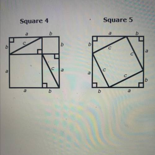 PLEASE ANSWER

Part B
Using squares 1, 2, and 3, and eight copies of the original triangle, you ca