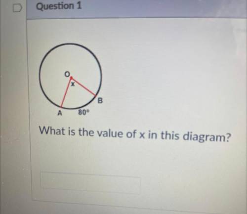 What is the value of x in this diagram?