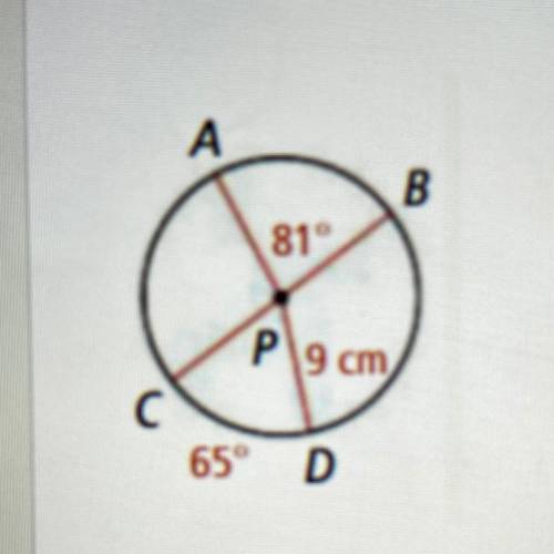 MARKING BRAINLIEST!!!
What is the circumference of circle P in terms of Pi?