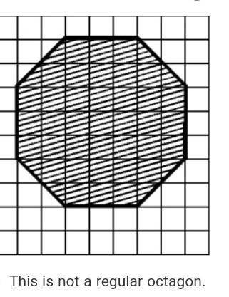 Each square on the grid represents 1 square yard. What is the area of the octagon?

A.49 sq yd B.4