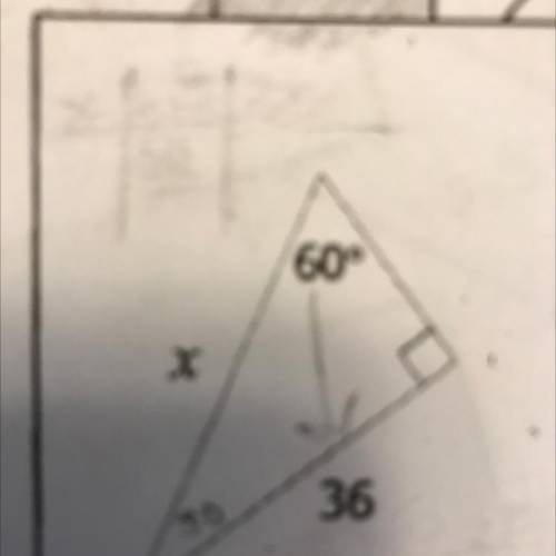 Please tell me how to solve for x. Thanks! I know it has to do with the 30-60-90 triangle theorem.