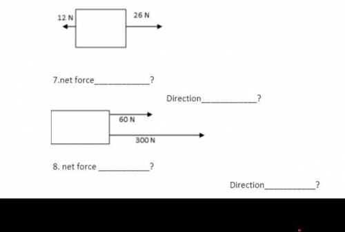 Net force and direction answer