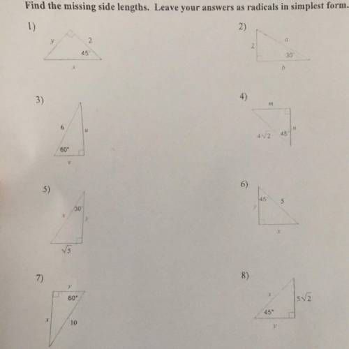 Help???! Special right triangle?