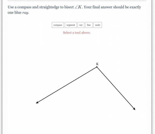 Use a compass and straightedge to bisect