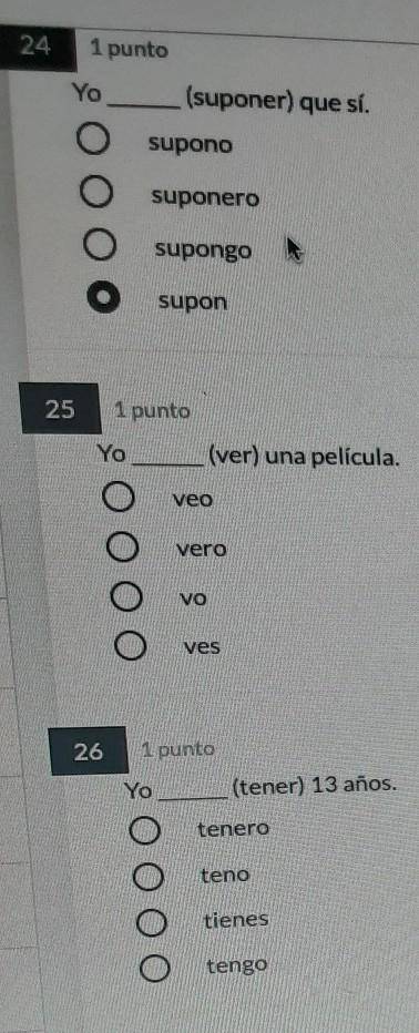 I need help im struggling with spanish need help with 24 to 26expert ace​