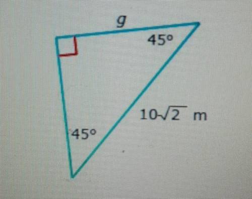 How can solve a special triangle and how can I find G? ​