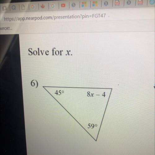 Solve for x
Thankyouhjg