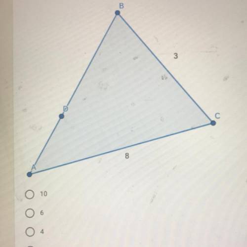 Triangle ABC is dilated using center D, and a Scale factor of 1/2. What is

the length of A'C'? *