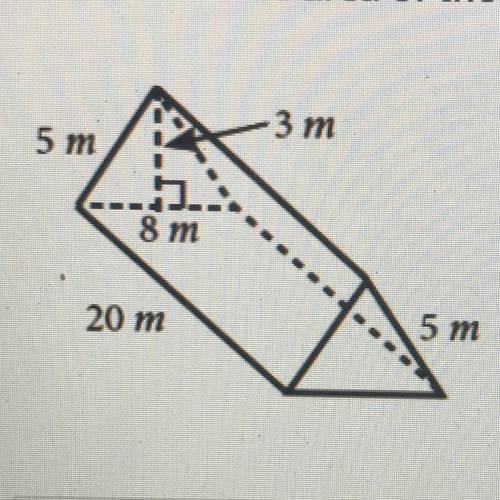 What's the surface area of this triangular prism