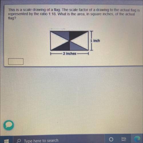 This is a scale drawing of a flag. The scale factor of a drawing to the actual flag is represented