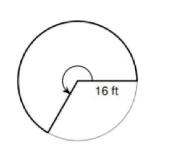 Given a sector with a radius of 16 feet and an arc length of 64π/3 ft, what is the area of the sect