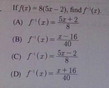 If f (x) = 8 (5x - 2) find f (x)​