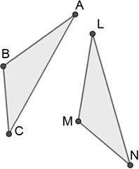 The two triangles shown are congruent: ΔABC ≅ ΔLMN.Based on this information, which of the followin