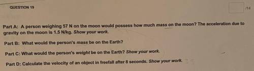 What would the person’s mass be on the earth? Part B pls