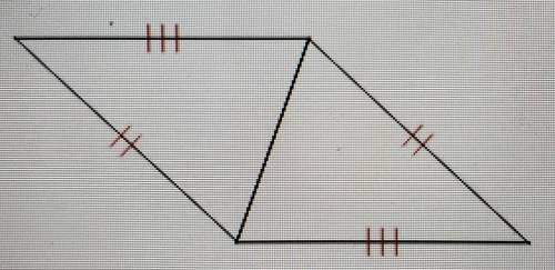 Determine if the 2 triangles are congruent.

A) SAS B) Not enough information C) AAS D) SSS​