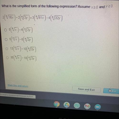 What is the simplified form of the following expression? Assume x20 and Y20.
 

2(4164)2(127) +3(4/