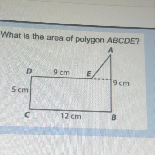 What is the area of polygon ABCDE