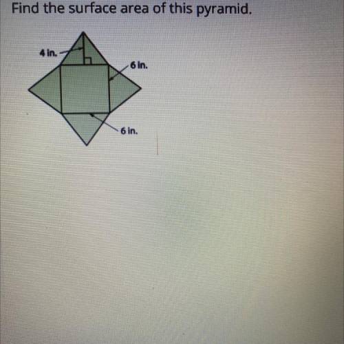 What is the surface area of this pyramid? (If it is sq in please tell me)