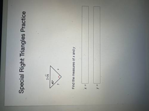 Please help solve for x and y