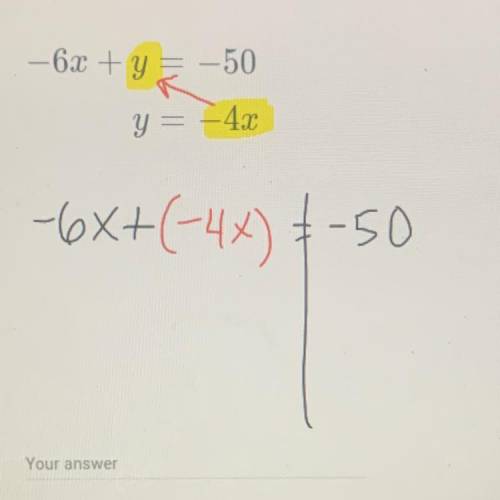 Find the value of x by solving the equation below