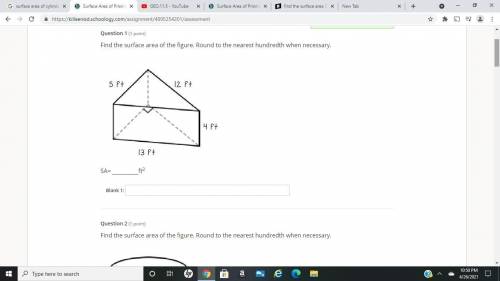 Find the surface area3 NO files
