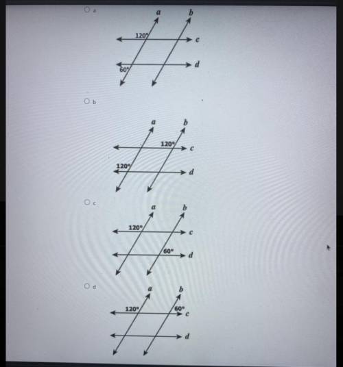 ILL BRAINLIEST YOU IF YOU GET IT RIGHT WITH EXPLANATION PLEASE

which diagram shows a pair of angl