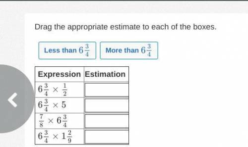 Drag the appropriate estimate to each of the boxes.