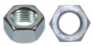 Guys help?

Find the volume of metal in this hex nut which is 2.7 inches across from vertex to ve