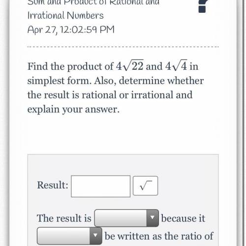 Product or rational and irrational