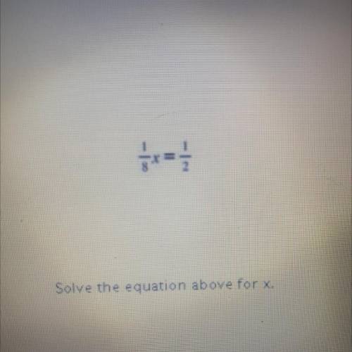 Solve the equation above for X!