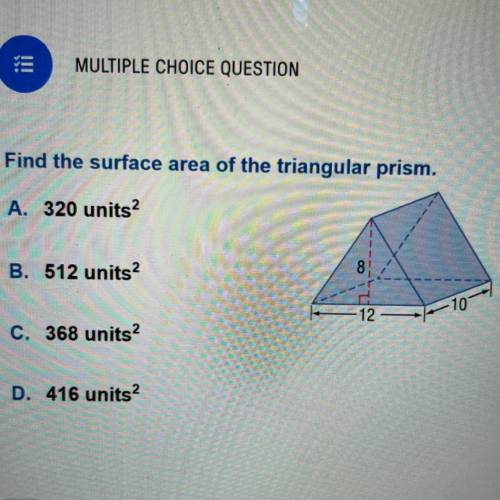 Find the surface area of the triangular prism?