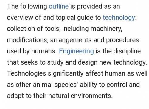 Outline about technology